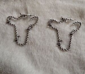 Silver Twisted Wire Earrings